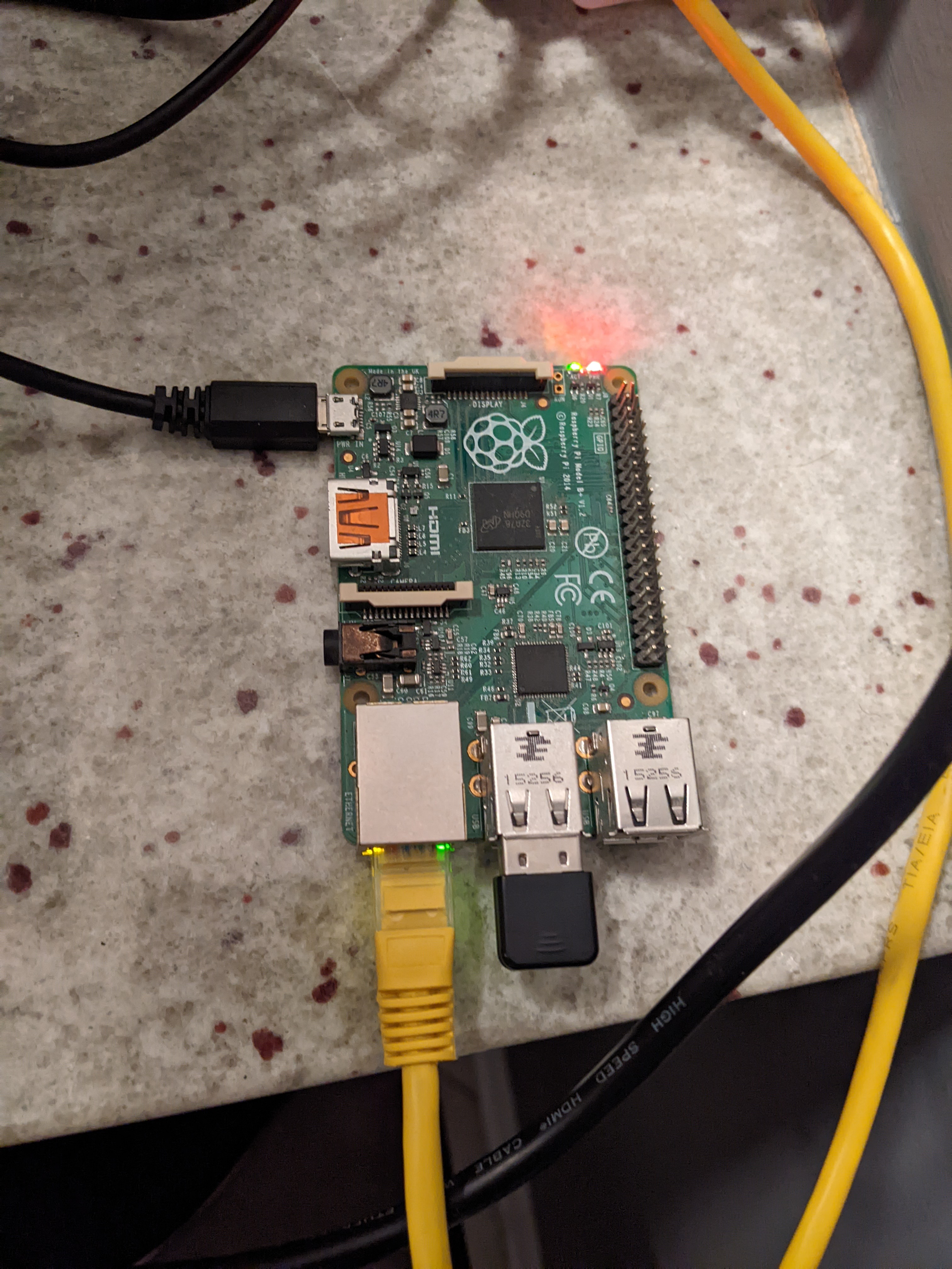 My raspberry pi in it’s natural habitat (my kitchen)